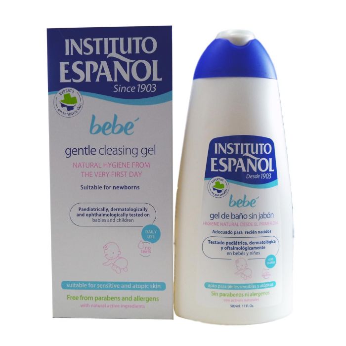 Instituto Español Bebe gel sin jabon recien navido piel sensible sin alergenos 500 ml Instituto Español Bebe gel sin jabon recien navido piel sensible sin alergenos 500 ml