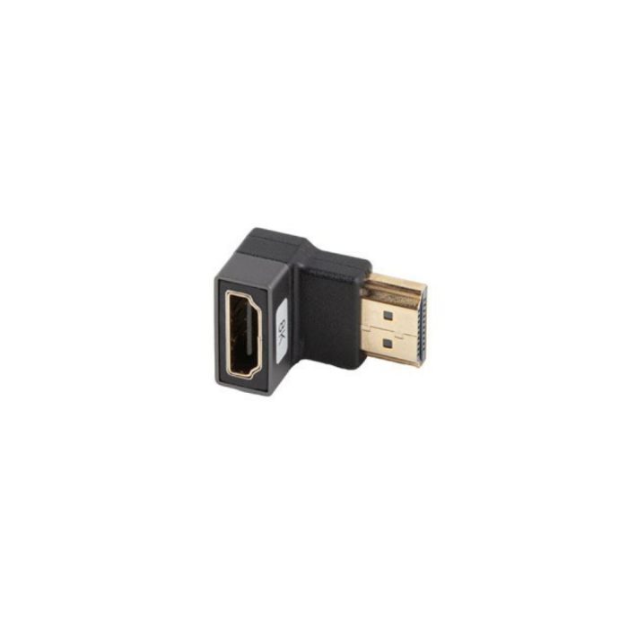 Lanberg Adaptador HDMI Macho - Hembra Ángulo 8K Macho a Hembra Chapado en Oro para Mayor Durabilidad y Conexión Estable 1