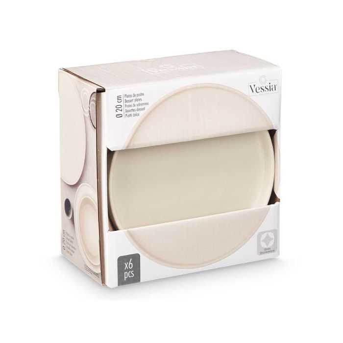 Plato Postre 20 Cm Liso Beige Vessia (24 Unidades) 1 Plato Postre 20 Cm Liso Beige Vessia (24 Unidades) 1