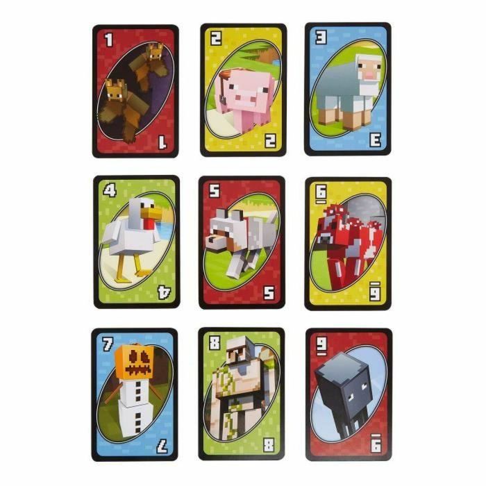 Juego de Mesa Mattel Uno Minecraft 4