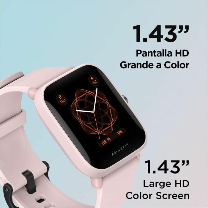 Smartwatch Amazfit Bip U Pro 1,43" GPS Bluetooth Negro Rosa 1,43" 2 Smartwatch Amazfit Bip U Pro 1,43" GPS Bluetooth Negro Rosa 1,43" 2