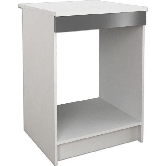 START Mueble bajo de cocina para horno de 60 cm con encimera incluida - Gris brillante START Mueble bajo de cocina para horno de 60 cm con encimera incluida - Gris brillante