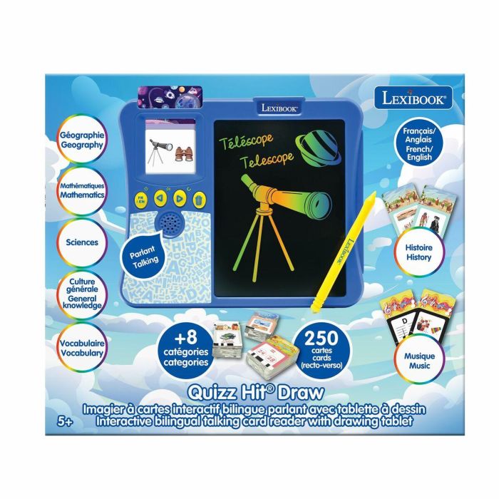 Lexibook AAAMF78148 - Libro Interactivo Bilingüe con 200 Tarjetas Educativas y Tableta de Dibujo - Aprendizaje Divertido 6