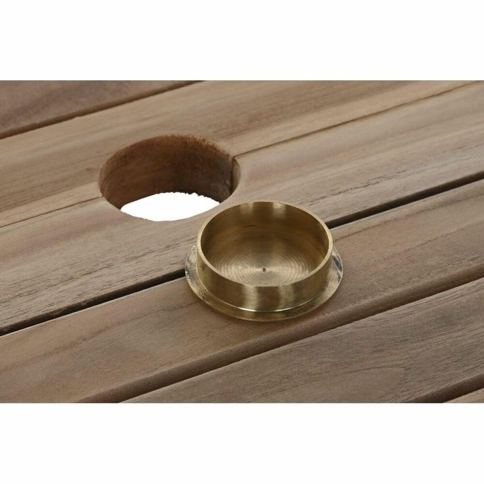 Mesa de Comedor DKD Home Decor Marrón Extensible Teca (180 x 120 x 75 cm) 2 Mesa de Comedor DKD Home Decor Marrón Extensible Teca (180 x 120 x 75 cm) 2
