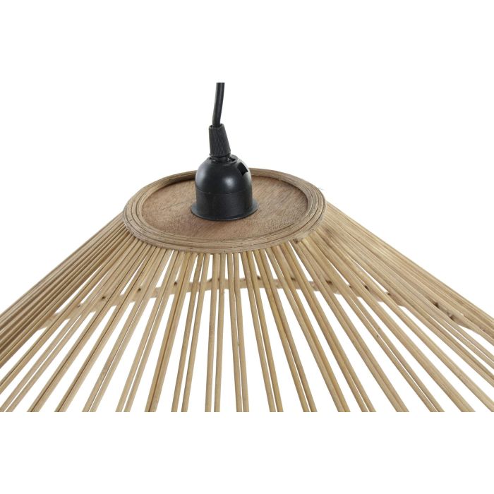 DKD Home Decor Lámpara de Techo Balines 57x21x57 cm (2 Unidades) Ratán Marrón Negro E27 50W 3