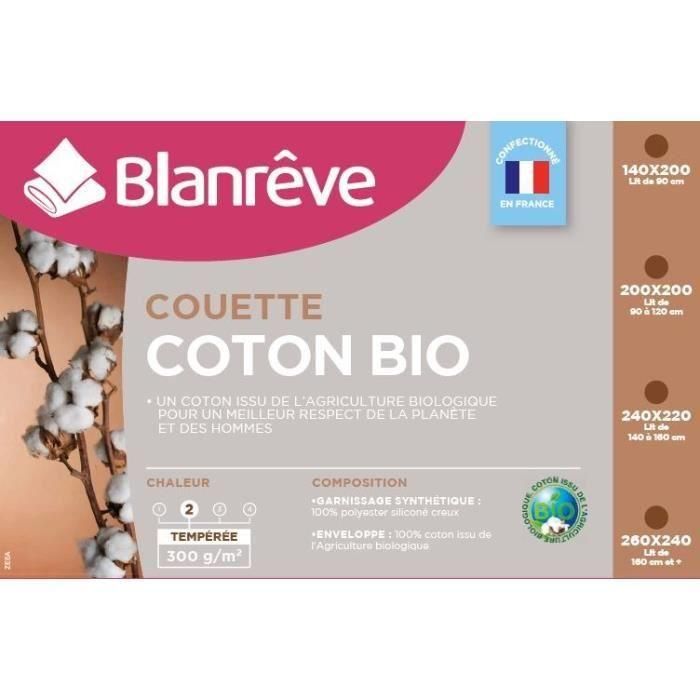 BLANREVE Edredón templado de algodón orgánico - 300g / m² - 220x240cm 1 BLANREVE Edredón templado de algodón orgánico - 300g / m² - 220x240cm 1