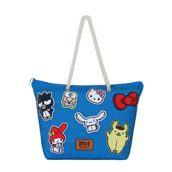 Bolsa de Playa Soleil Stickers Sanrio Hello Kitty Azul 1 Bolsa de Playa Soleil Stickers Sanrio Hello Kitty Azul 1