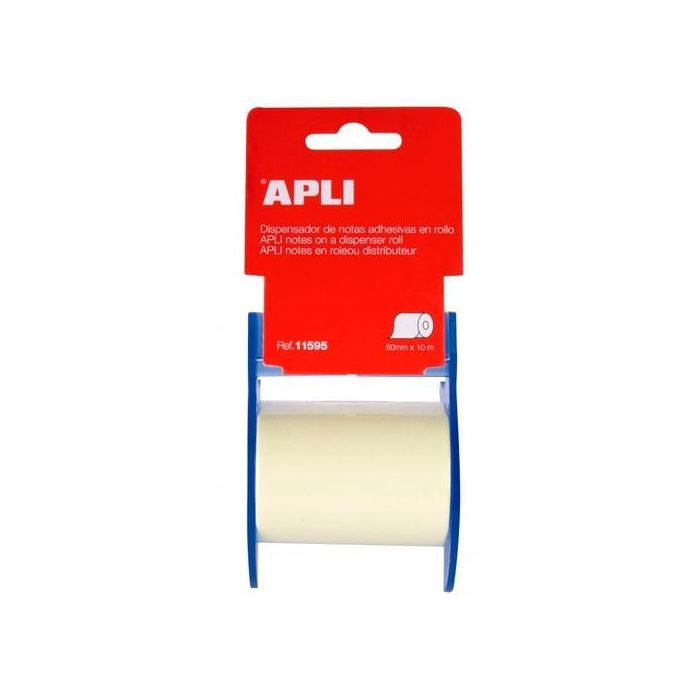 Apli Dispensador De Notas Adhesivas En Rollo 60 mmx10M Amarillo Pastel Apli Dispensador De Notas Adhesivas En Rollo 60 mmx10M Amarillo Pastel