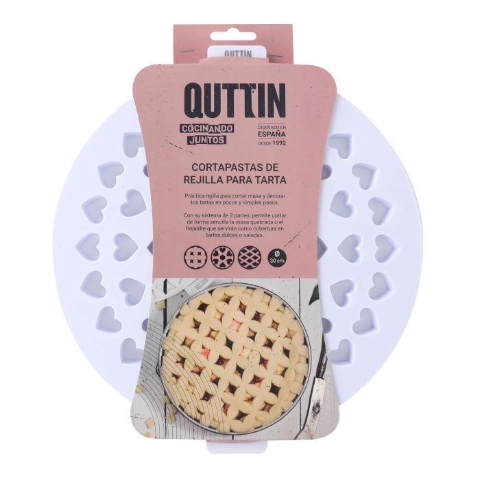 Quttin Cortador de Masa para Pastel Celosía Redondo 30.2 cm x 34 cm x 2 cm (6 Unidades)
