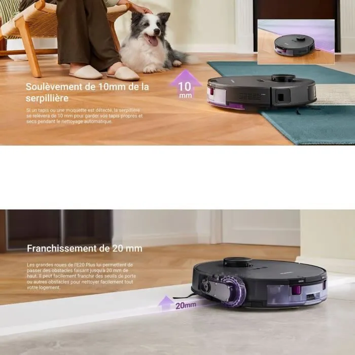 Eureka Robot Aspirador E20 Plus EUR1737988738526 8000 Pa Modo Silencioso 65 dB(A) Negro 5