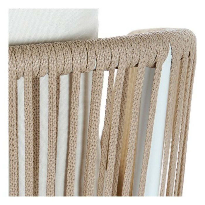 Sofa Terraza Y Jardin DKD Home Decor Blanco Beige 72 x 70 x 151.5 cm Set de 4 1