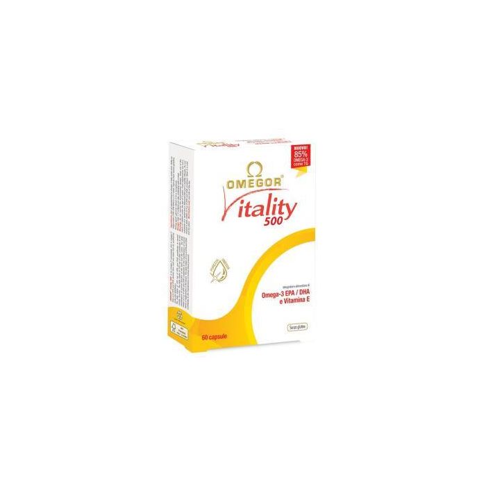 UGA NUTRACEUTICALS Omegor Vitality 500 Omega-3 EPA DHA 60 cápsulas, funcionamiento normal del corazón y protección antioxidante