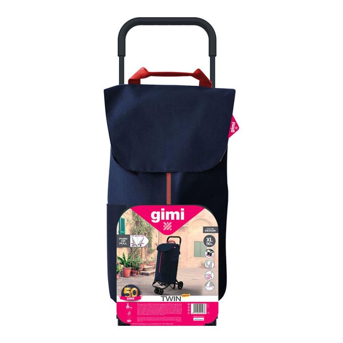 Carrito de la compra twin azul 50l 30kg gimi 169326 1