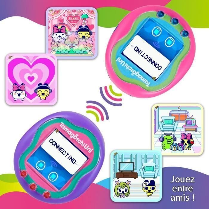 Tamagotchi Uni - Bandai - Modelo Morado - Mascota virtual conectada con pulsera de reloj 4