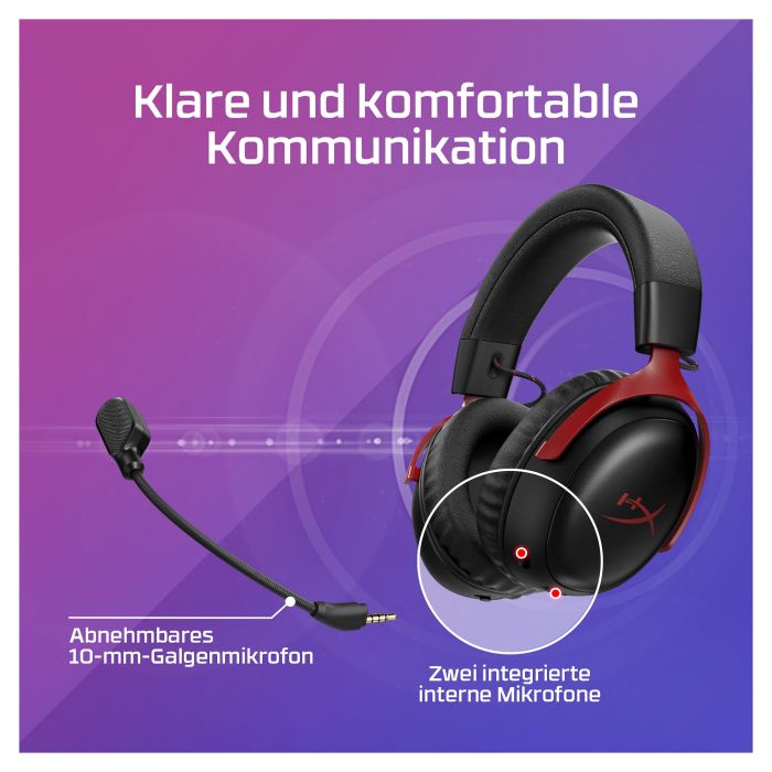 HyperX Cloud III S Wireless - Auriculares Gaming Inalámbricos con Micrófono Extraíble, Bluetooth 5.3, RF 2.4 GHz, 120h Batería, Almohadillas, Negro 16 HyperX Cloud III S Wireless - Auriculares Gaming Inalámbricos con Micrófono Extraíble, Bluetooth 5.3, RF 2.4 GHz, 120h Batería, Almohadillas, Negro 16