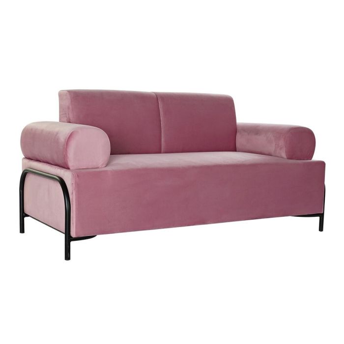 Sofa Moderno DKD Home Decor Rosa Negro 76 x 76 x 154 cm