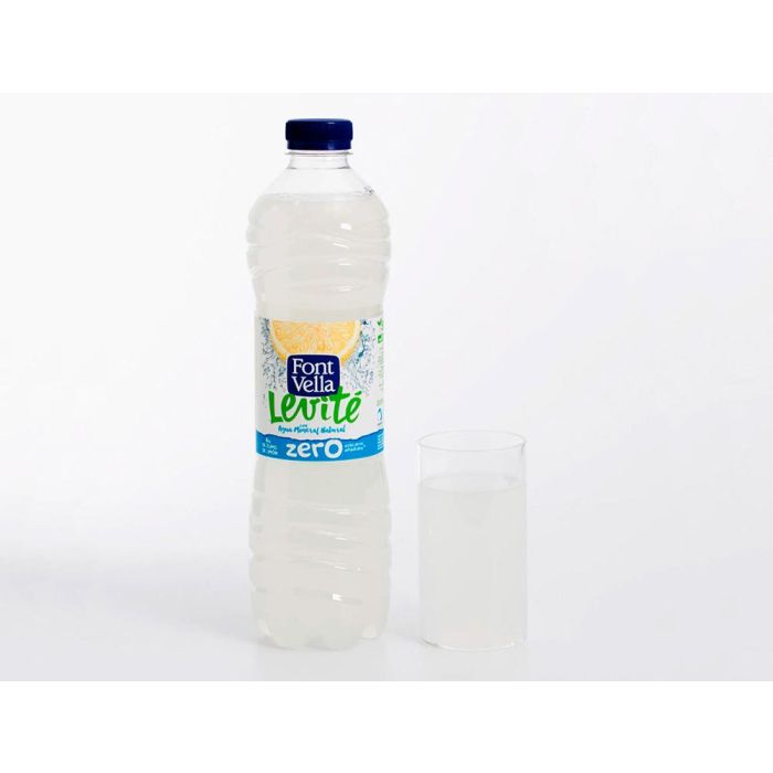 Agua Mineral Natural Font Vella Limonada Zero Con Zumo De Limon Botella 1,25 L 2