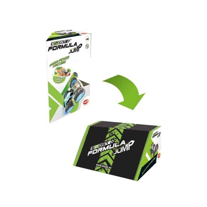 Bizak Exost Jump Pack Inicio Coche Acrobático a Fricción sin Pilas con Rampa de Lanzamiento 4