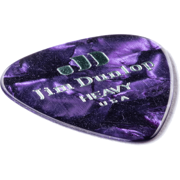 Dunlop Pack 12 Púas Genuine Celluloid Púrpura Perlado - Heavy 0 Dunlop Pack 12 Púas Genuine Celluloid Púrpura Perlado - Heavy 0