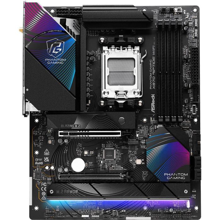 ASRock PLACA X870 RIPTIDE WiFi, Socket AM5, AMD X870, DDR5 hasta 256GB, WIFI7+BT, ATX - 90-MXBPP0-A0UAYZ 2 ASRock PLACA X870 RIPTIDE WiFi, Socket AM5, AMD X870, DDR5 hasta 256GB, WIFI7+BT, ATX - 90-MXBPP0-A0UAYZ 2