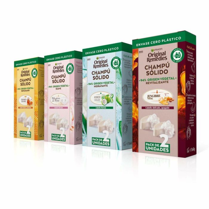 Original remedies champú sólido hidratante de coco 2 x 60 gr 3