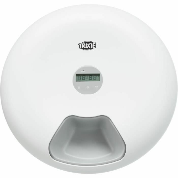 Trixie Dispensador Automático de Alimentos TX5+1 - 6 x 0,18L - ø 32 x 8 cm - Blanco