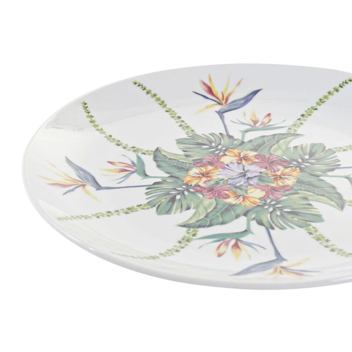 Vajilla Tropical DKD Home Decor Multicolor Blanco 27 x 2.5 x 27 cm Set de 18 3 Vajilla Tropical DKD Home Decor Multicolor Blanco 27 x 2.5 x 27 cm Set de 18 3