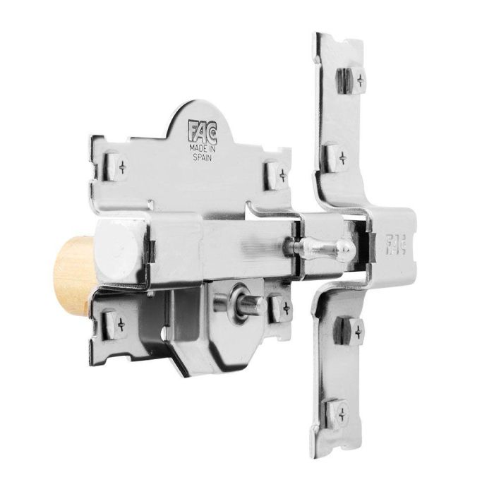 Fac Cerrojo F01054 Níquel Tradicional de Sobreponer con Cilindro y 3 Llaves de Serreta Fac Cerrojo F01054 Níquel Tradicional de Sobreponer con Cilindro y 3 Llaves de Serreta
