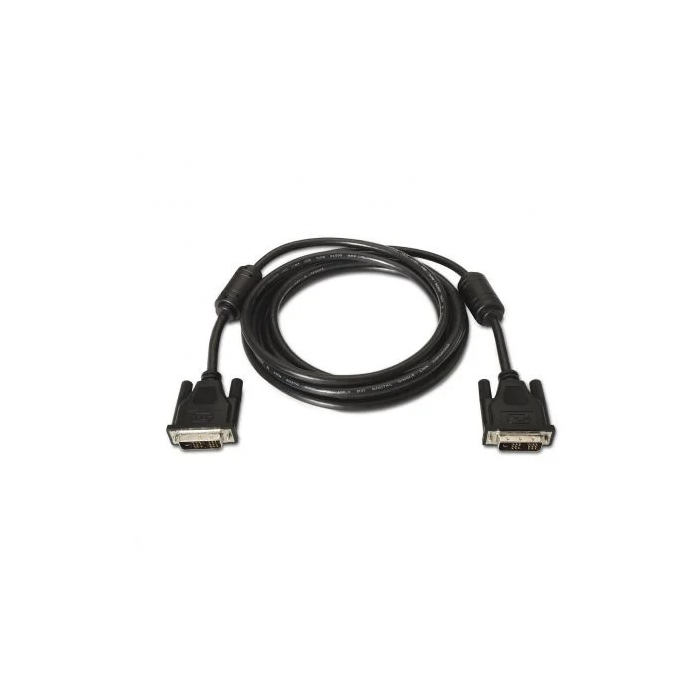 AISENS - CABLE DVI SINGLE LINK 18+1 CON FERRITA, M-M, NEGRO, 1.8M 1
