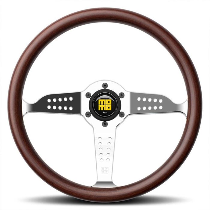Momo MOMVSUPGPRIMZ35 Volante Super Grand Prix 350 Mz de Madera Caoba con Radios Cromados y Acabado Semimate Clásico Momo MOMVSUPGPRIMZ35 Volante Super Grand Prix 350 Mz de Madera Caoba con Radios Cromados y Acabado Semimate Clásico