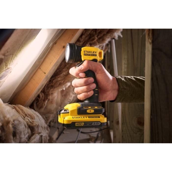 Linterna - Stanley Fatmax - SFMCL020B-XJ - 3 LED - 18V - 140 lúmenes - Cabezal giratorio - Batería no incluida 3