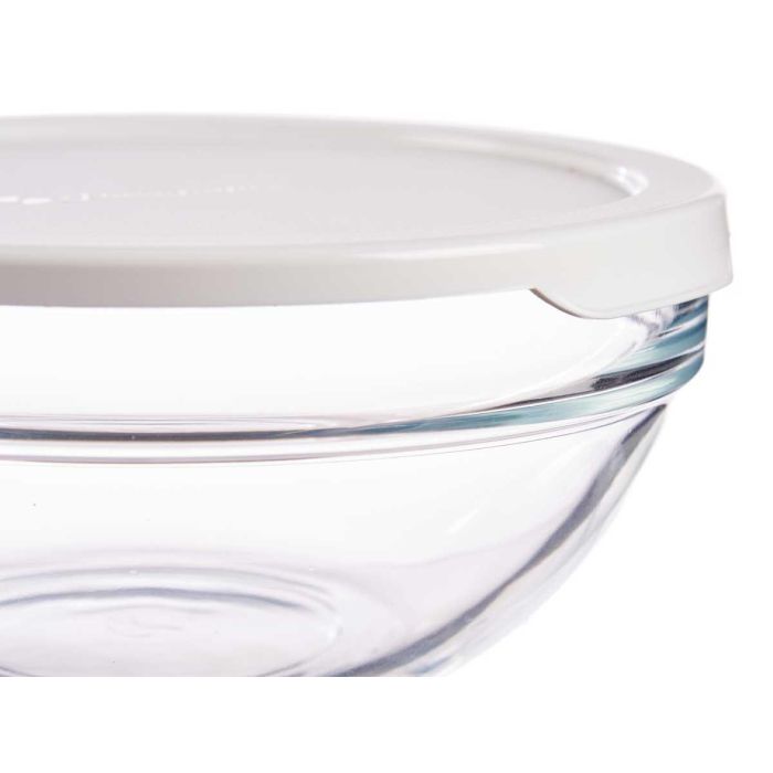 Pasabahce Fiambrera Redonda Chefs 595 ml Blanca Vidrio y Plástico 14x14x6.3 cm (Set de 6) 3 Pasabahce Fiambrera Redonda Chefs 595 ml Blanca Vidrio y Plástico 14x14x6.3 cm (Set de 6) 3