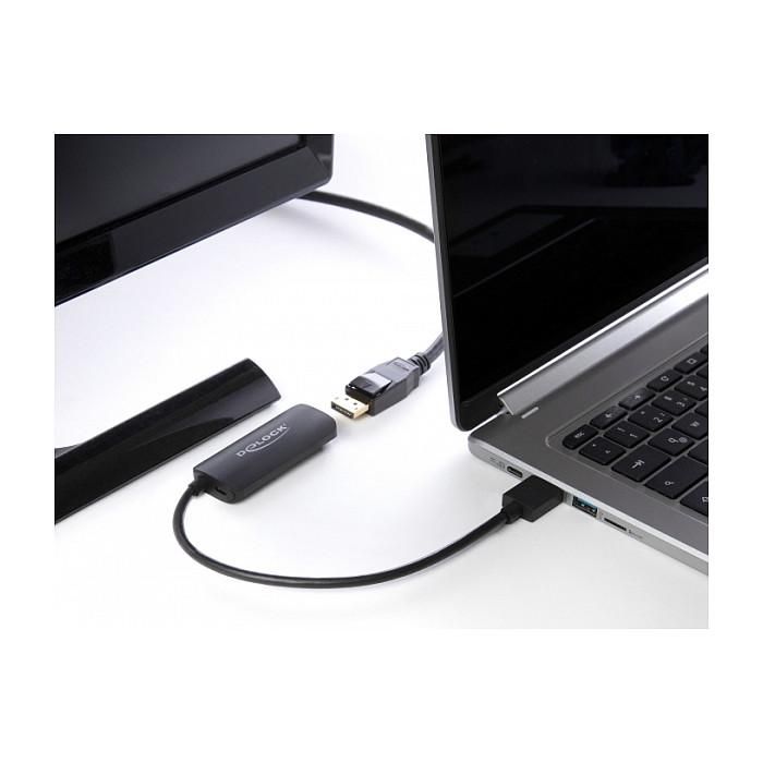 DeLOCK Adaptador HDMI Macho a DisplayPort Hembra 8K @ 30Hz 0.18m con Chip LT6711GX para Resolución 7680x4320, HDR10, HDCP 2.2 1