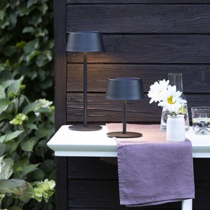 Lámpara de mesa para exterior - BRILLIANT - PICCO - LED y solar - Metal y plástico - 5 W - Negro esmerilado 1 Lámpara de mesa para exterior - BRILLIANT - PICCO - LED y solar - Metal y plástico - 5 W - Negro esmerilado 1
