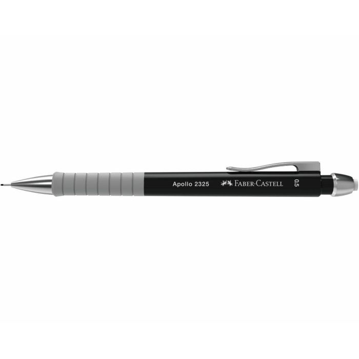 FABER-CASTELL 232504 Portaminas Apollo 0.5 negro con mina resistente a la rotura y empuñadura ergonómica 1 FABER-CASTELL 232504 Portaminas Apollo 0.5 negro con mina resistente a la rotura y empuñadura ergonómica 1