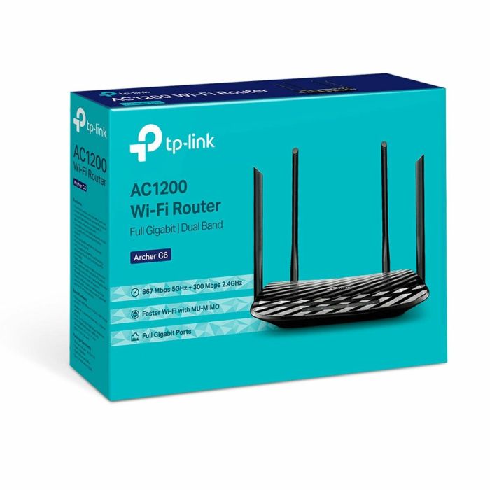 Router TP-Link Archer C6 300 Mbit/s Negro 1