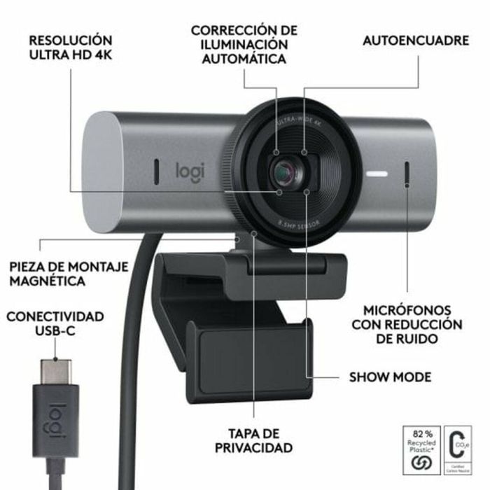 Webcam Logitech 960-001559 4K Ultra HD 14 Webcam Logitech 960-001559 4K Ultra HD 14