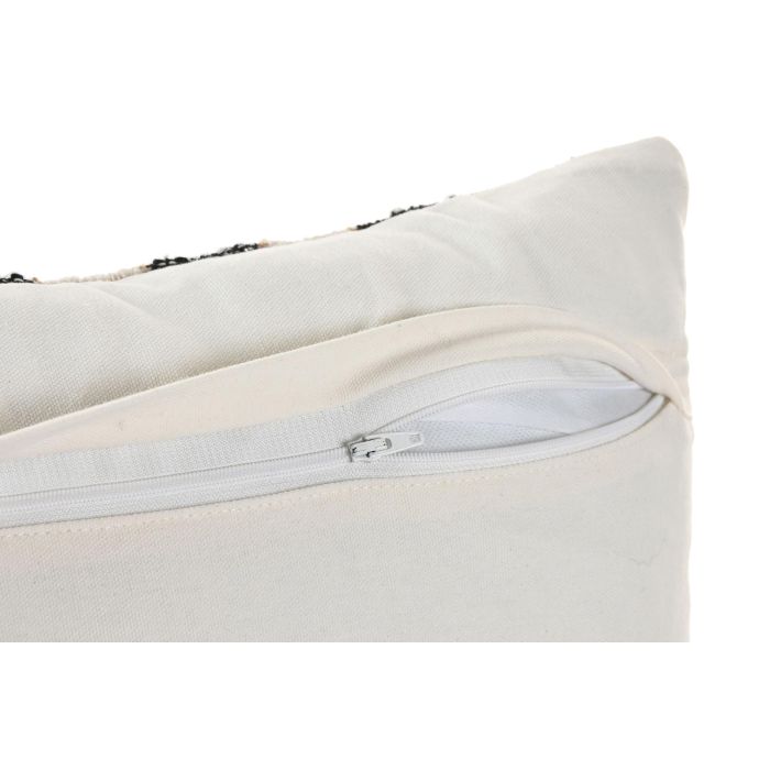 Cojin Tradicional DKD Home Decor Blanco Negro 30 x 50 cm (2 Unidades) 3