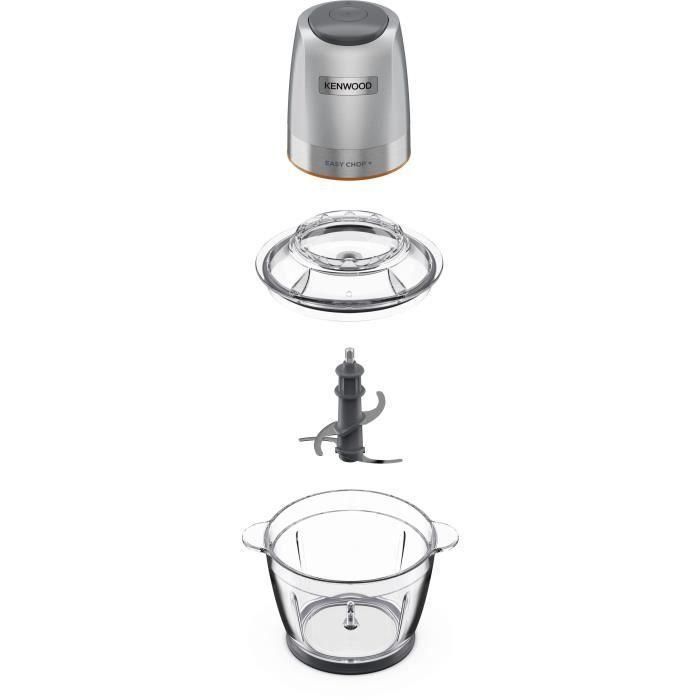 Kenwood CHP62.400SI Robot Multifunción de Cocina, 500W de Potencia, Capacidad Total de 1.2 Litros, 2 Velocidades y Accesorios Variados 4