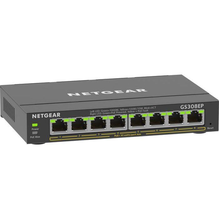 NETGEAR GS308EP Switch PoE+ Gestionado Gigabit Ethernet 8 Puertos 2