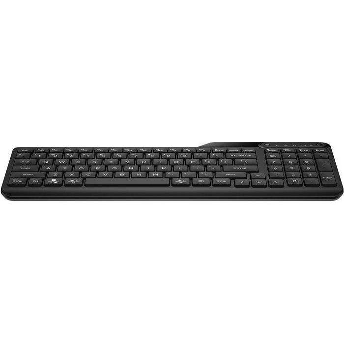 HP Bluetooth keyboard with multi-device connectivity, supports up to three devices, full-sized with numpad, spill-resistant design. 0 HP Bluetooth keyboard with multi-device connectivity, supports up to three devices, full-sized with numpad, spill-resistant design. 0