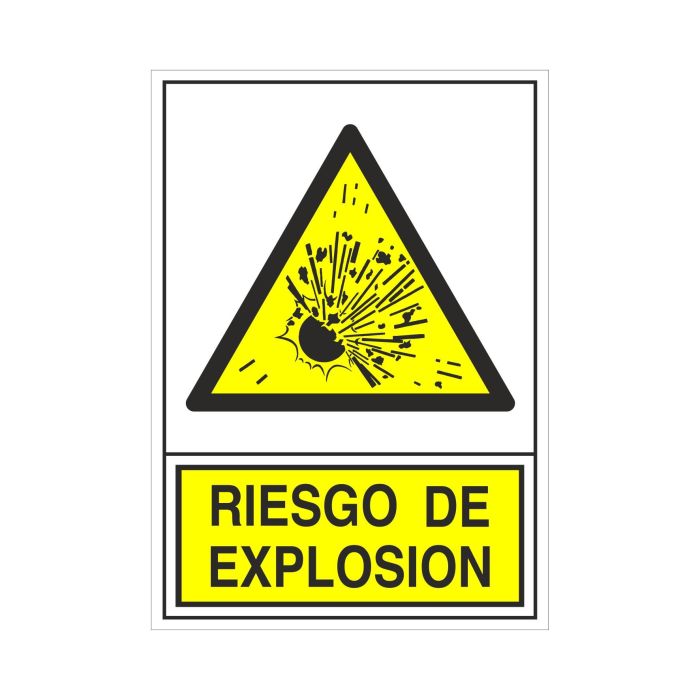DUVER 321 Señal de Seguridad Plástico 295x210mm para Advertencia de Riesgo de Explosión