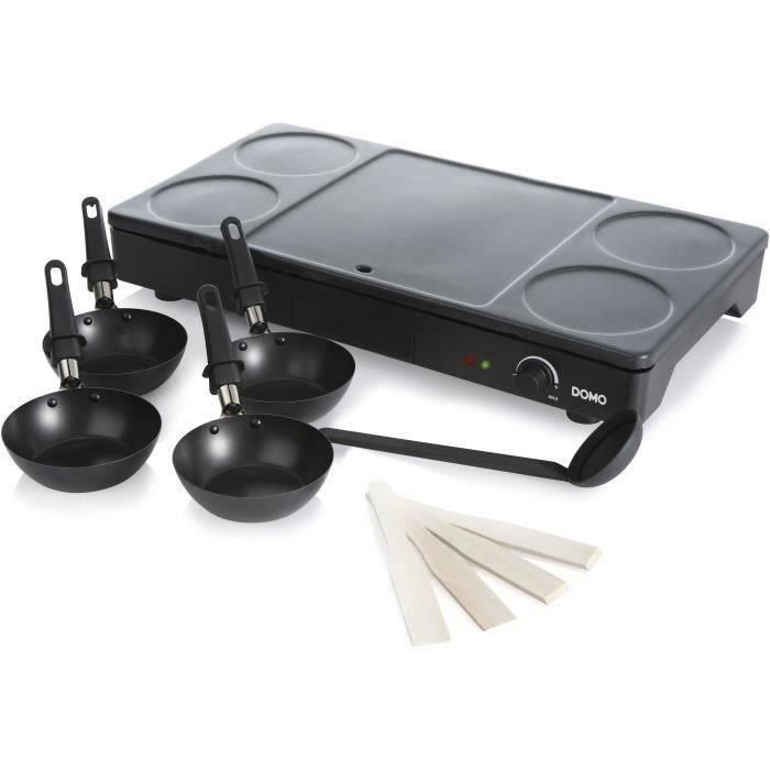 Domo DO8712W Gourmet-Set 3 en 1: Wok, Panqueques y Grill 1000W para 4 personas con Placa Antiadherente y Termostato Regulable Domo DO8712W Gourmet-Set 3 en 1: Wok, Panqueques y Grill 1000W para 4 personas con Placa Antiadherente y Termostato Regulable