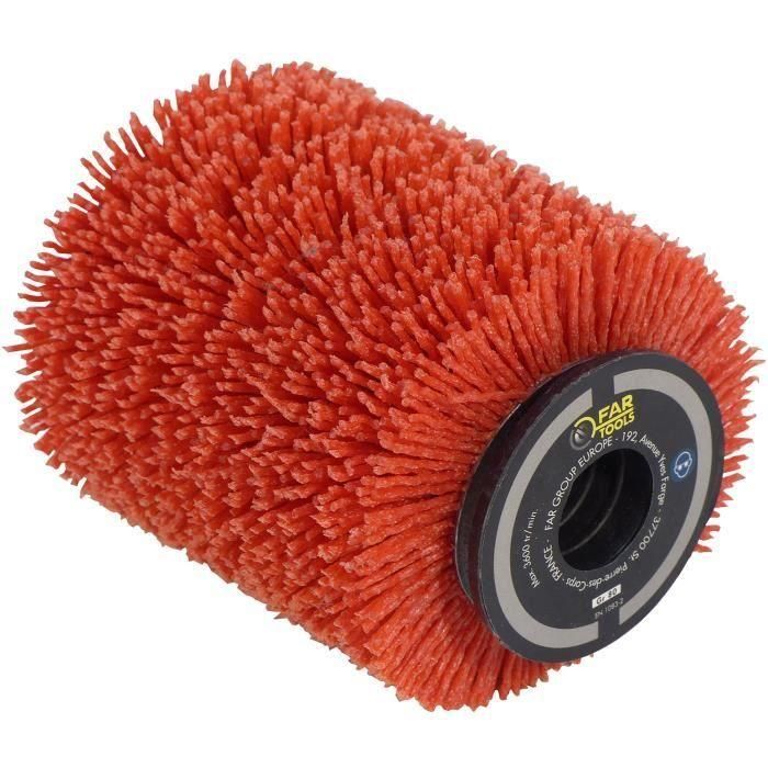 Cepillo de nailon abrasivo Ø80mm - L 100mm para fregar / desengrasar / limpiar Cepillo de nailon abrasivo Ø80mm - L 100mm para fregar / desengrasar / limpiar
