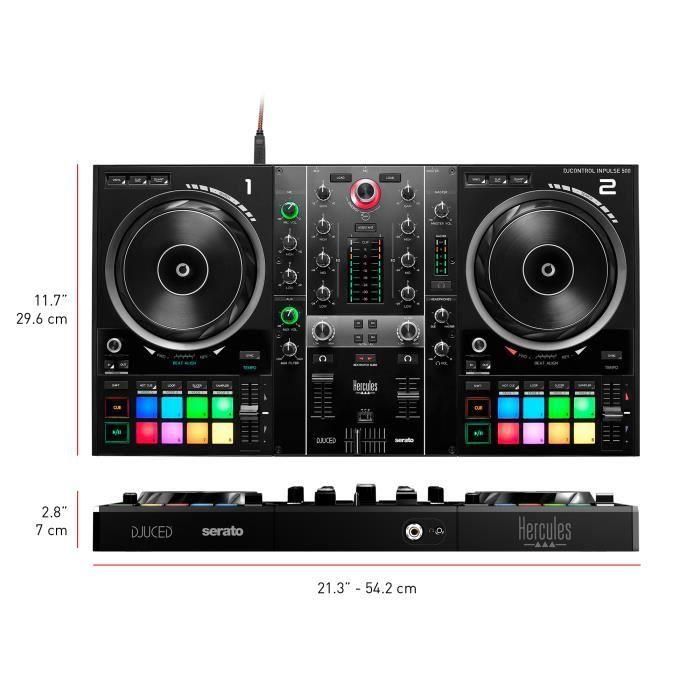 Hercules Inpulse 500 DVS Sistema de vinilo digital para scratch digital Negro, Compatible con Mac/Windows, Incluye Serato DJ Lite y DJUCED, Ref. 4780909 2 Hercules Inpulse 500 DVS Sistema de vinilo digital para scratch digital Negro, Compatible con Mac/Windows, Incluye Serato DJ Lite y DJUCED, Ref. 4780909 2