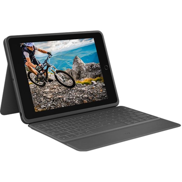 Logitech 920-009317 Funda con Teclado Rugged Folio para Apple iPad 7ª y 8ª Gen 10.2" - Protección Militar, Antiderrames, Negro Logitech 920-009317 Funda con Teclado Rugged Folio para Apple iPad 7ª y 8ª Gen 10.2" - Protección Militar, Antiderrames, Negro