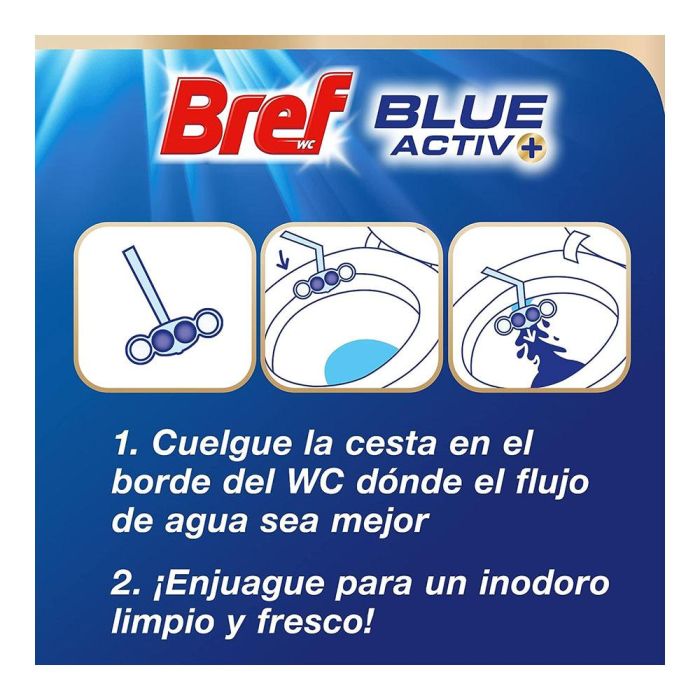 Wc colgador bref activo agua azul y rosa higiene 2+1 2