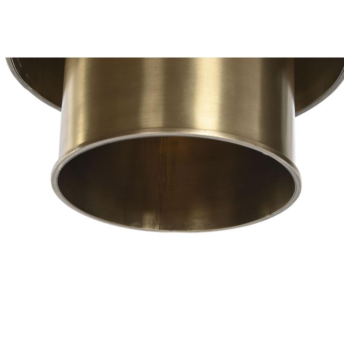 DKD Home Decor Lámpara de Techo Glam Dorada de Hierro, compatible con 1 Bombilla E27, 50W máximo, 42x42x41 cm 2