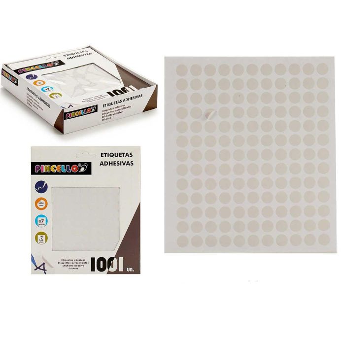 Etiquetas Adhesivas Diam 10Mm 7 Paginas Pincello (120 Unidades) Etiquetas Adhesivas Diam 10Mm 7 Paginas Pincello (120 Unidades)