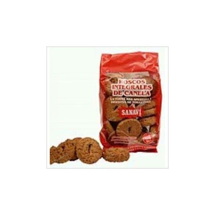 SANAVI Roscos de Canela Integrales 400g - Alto en Fibra, Bajo en Sal, Apto para Veganos